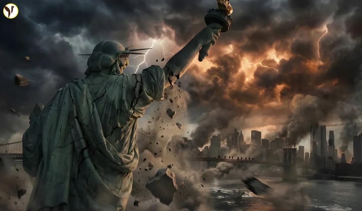 statue of liberty fall down