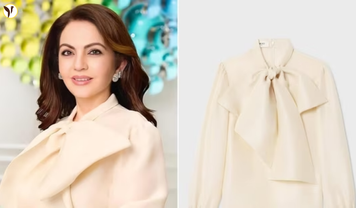 Nita Ambani Shines in Elegant Black-and-White Outfit