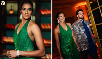 PV Sindhu Stuns in Green Gown 