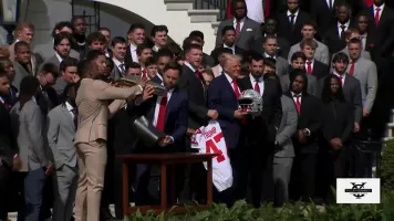 Vance Drops Ohio State Trophy at White House