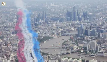 Red Arrows VE Day Flypast Route