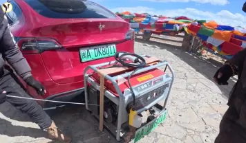 Tesla Model Y Hacked with Gas Engine 