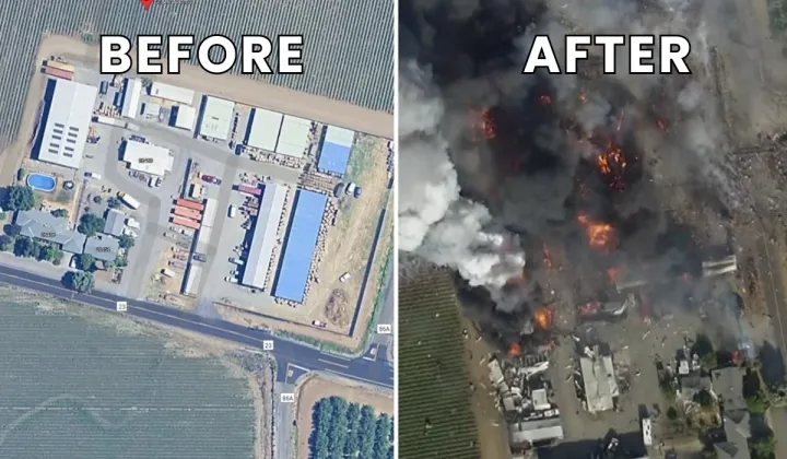 fireworks facility before and after