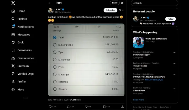 Lil Tay Viral Post