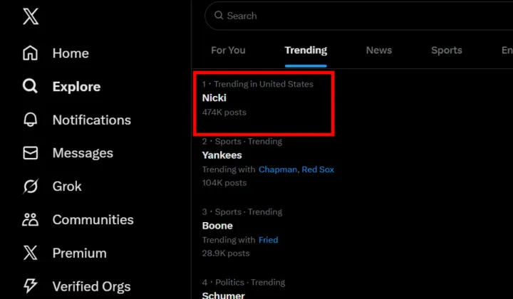 Twitter trends