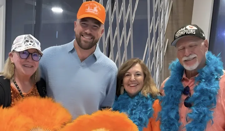 Travis Kelce and his family watched “The Official Release Party of a Showgirl”