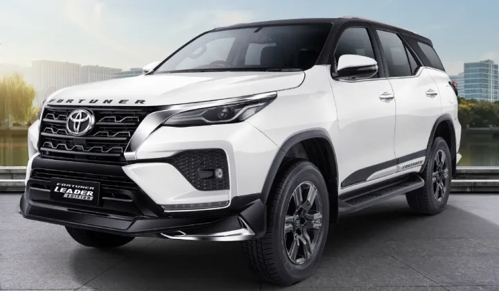 toyota fortuner leader edition white
