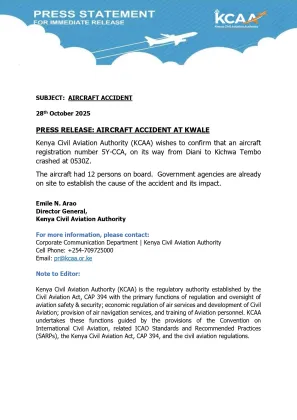 Kenya Plane Crash Press Statement