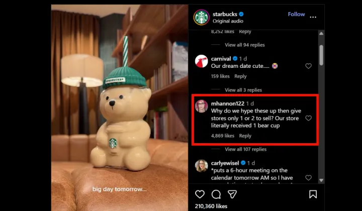 Starbucks Bearista Bear Cups Shortage