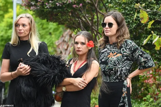 Caroline Laws at Jhon Laws Funeral