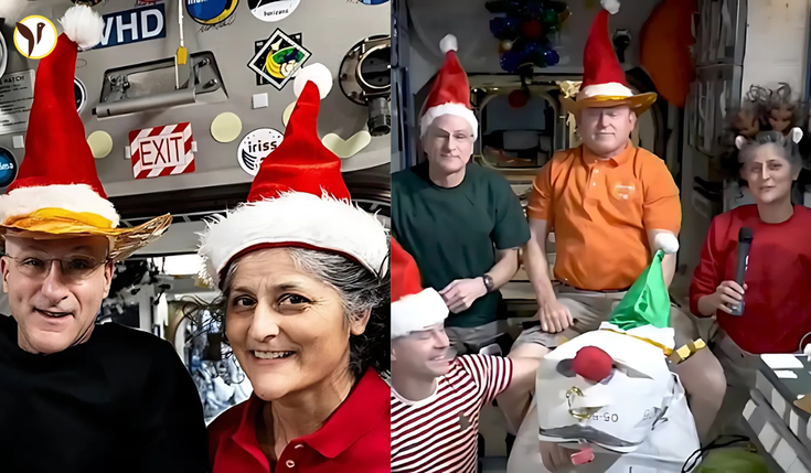 Christmas celebration in space