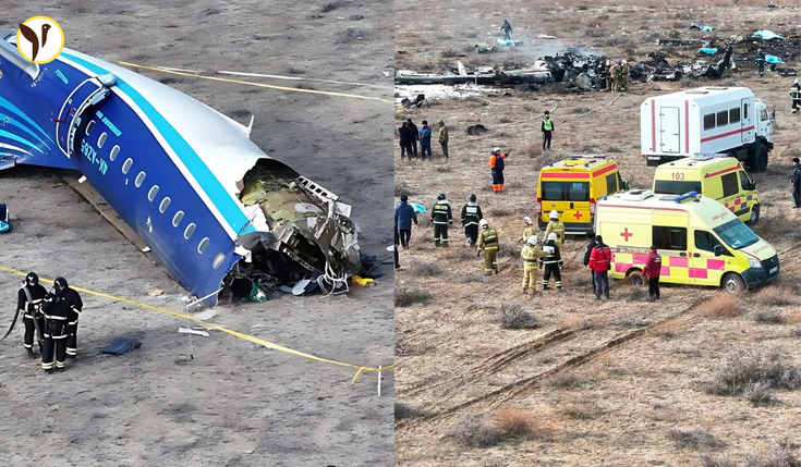 Tragedy struck as an Azerbaijan Airlines flight crashed near Aqtau