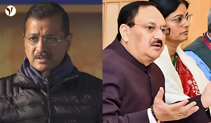 Political leaders addressing media over Delhi liquor policy controversy, highlighting BJP and Congress allegations against AAP for alleged ₹2,026 crore scam.