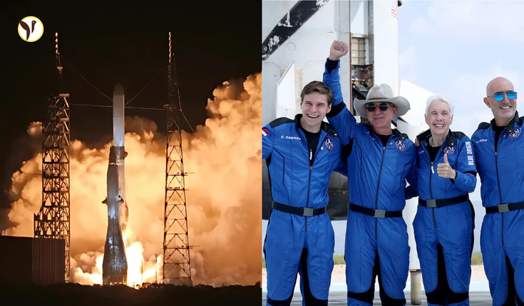 Blue Origin's New Glenn rocket successfully launches into space, marking a milestone for Jeff Bezos' space company.