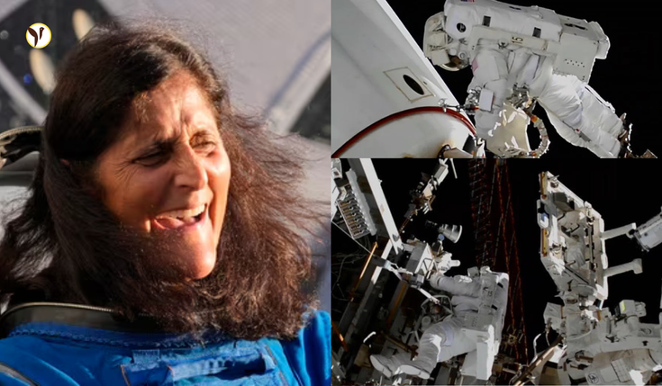 NASA astronaut Sunita Williams completes her first spacewalk in 12 years, marking a major milestone in space exploration.