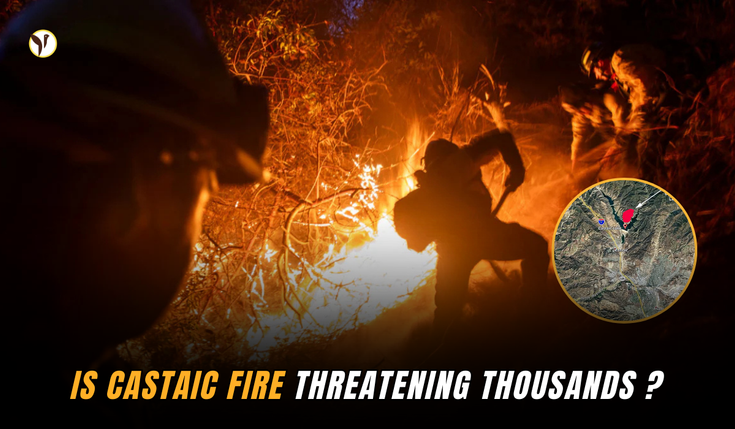 New Wildfire Erupts Near Lake Castaic