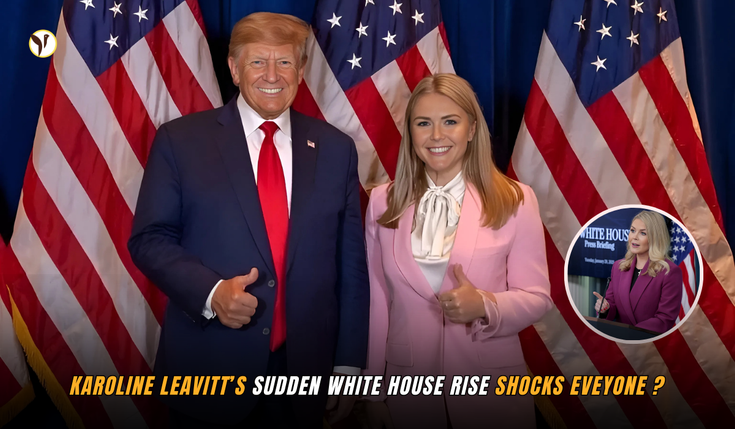 Karoline Leavitt speaking at the White House press conference