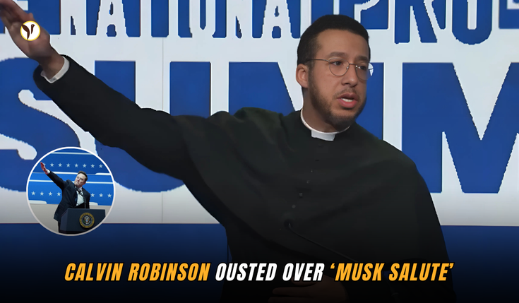 Calvin Robinson removed from church after mimicking Elon Musk