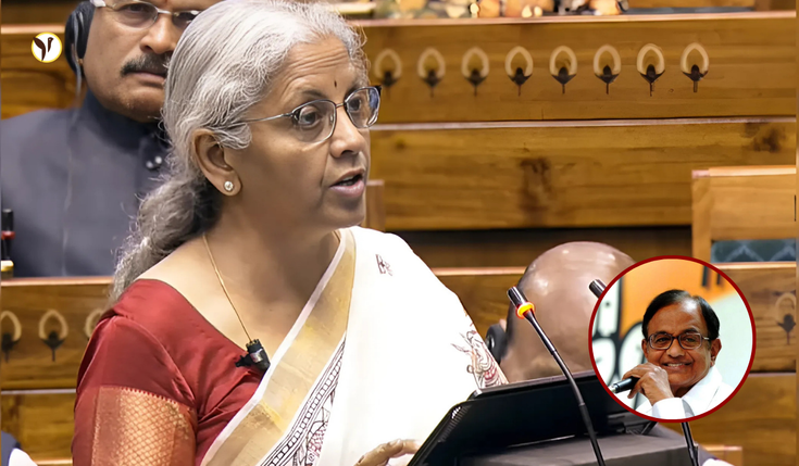Finance Minister Nirmala Sitharaman presenting the Union Budget 2025.