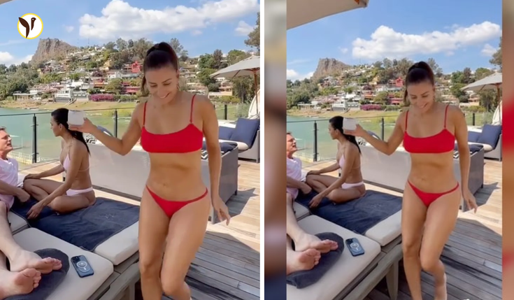 Eva Longoria's Red Bikini Moment
