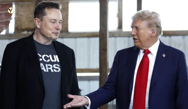 Donald Trump and Elon Musk discussing government staffing decisions