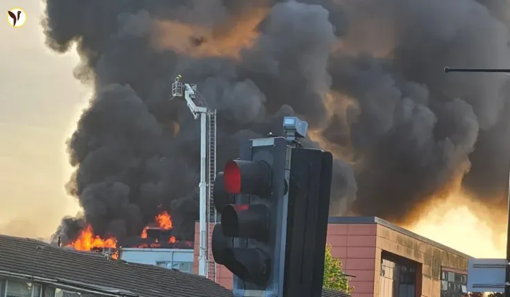 Massive Fire Engulfs Former Coventry College
