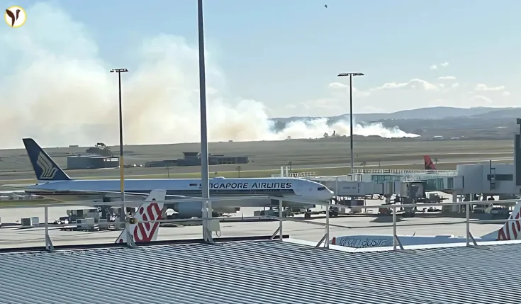 Melbourne Airport Grassfire