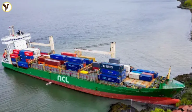 Norwegian Man’s Lawn vs. Giant Cargo Ship