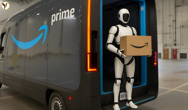 Amazon humanoid delivery robot