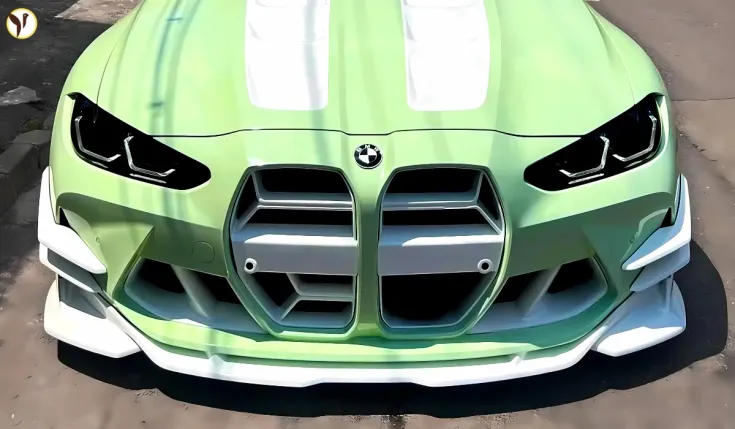 Bold Green-and-White BMW M3 